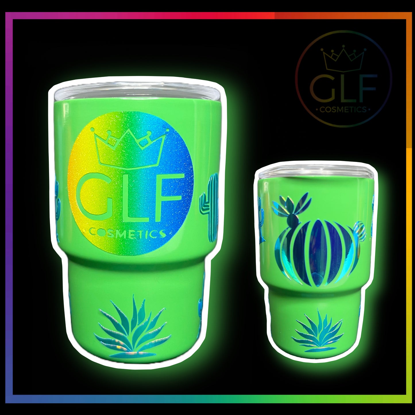 Green Cactus Mini Shot Tumbler