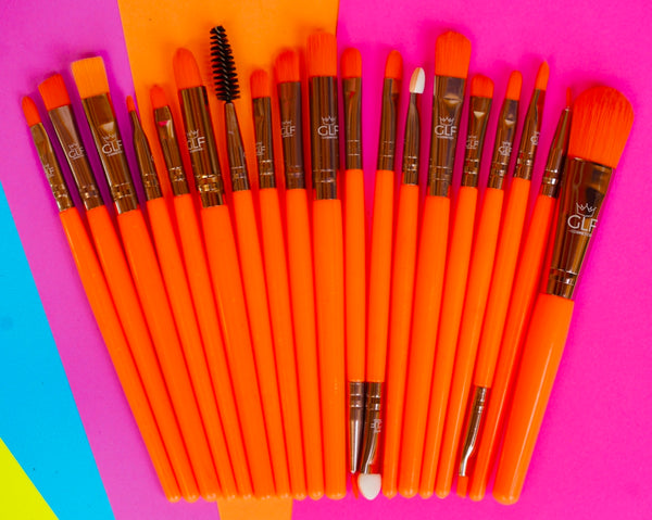 Neon Orange Detail Brush Set GLF Cosmetics