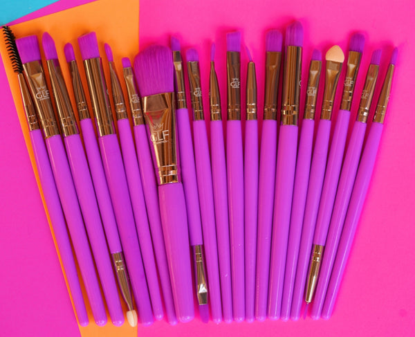 Neon Purple Detail Brush Set