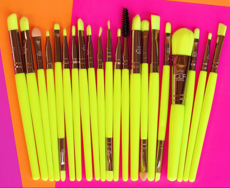 Neon Yellow Detail Brush Set