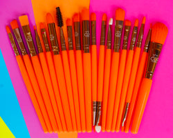 Neon Orange Detail Brush Set